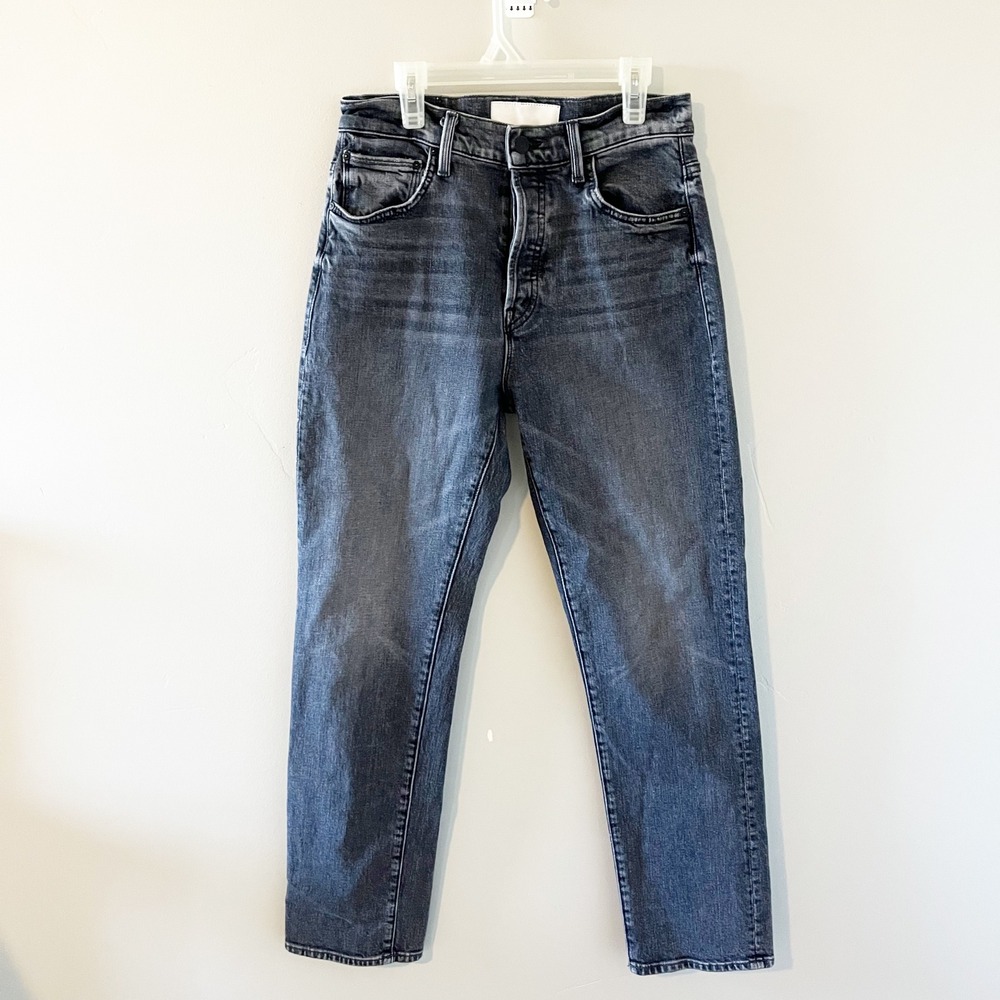Mother Superior High Waisted Hiker Hover Jeans Midnights With Molly Grey 26/27